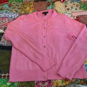 J. Crew pink Jackie wool sweater. Large
